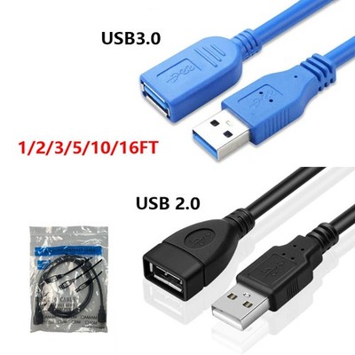 1/2-16 Fuß USB 2.0 USB 3.0 Stecker auf Buchse A Verlängerung Verlängerungskabel