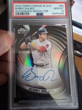 Bobby Dalbec 2022 Topps Chrome Black Refractor Auto #d 138/150 Boston Red Sox! 