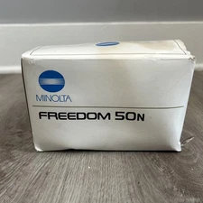 Minolta Freedom 50n 35mm Auto Point and Shoot Film Camera Black VTG NEW
