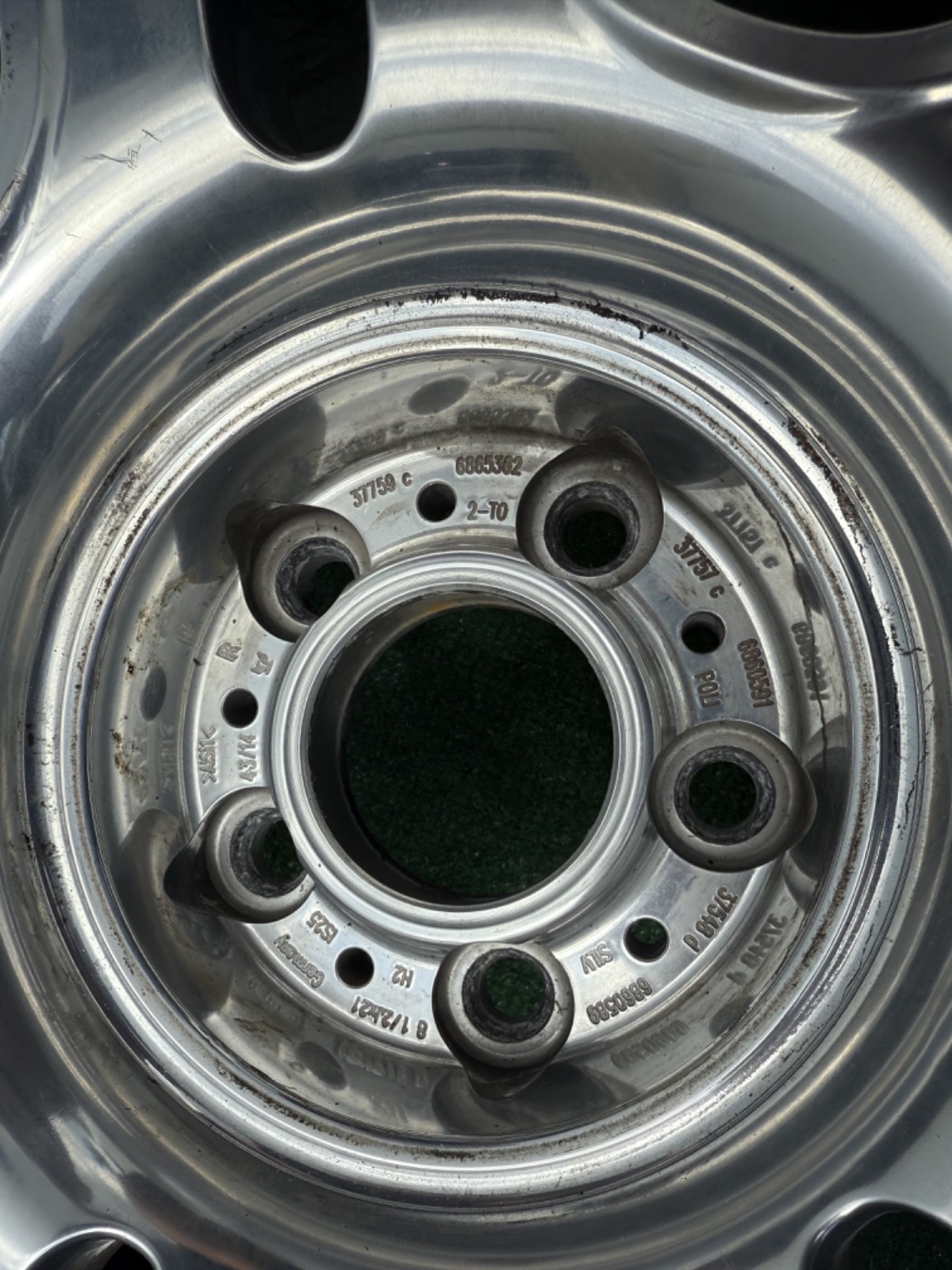 Rolls-Royce Wraith Dawn Ghost 21” Wheels OEM 5-Twin Spoke Polished Set w/ Caps