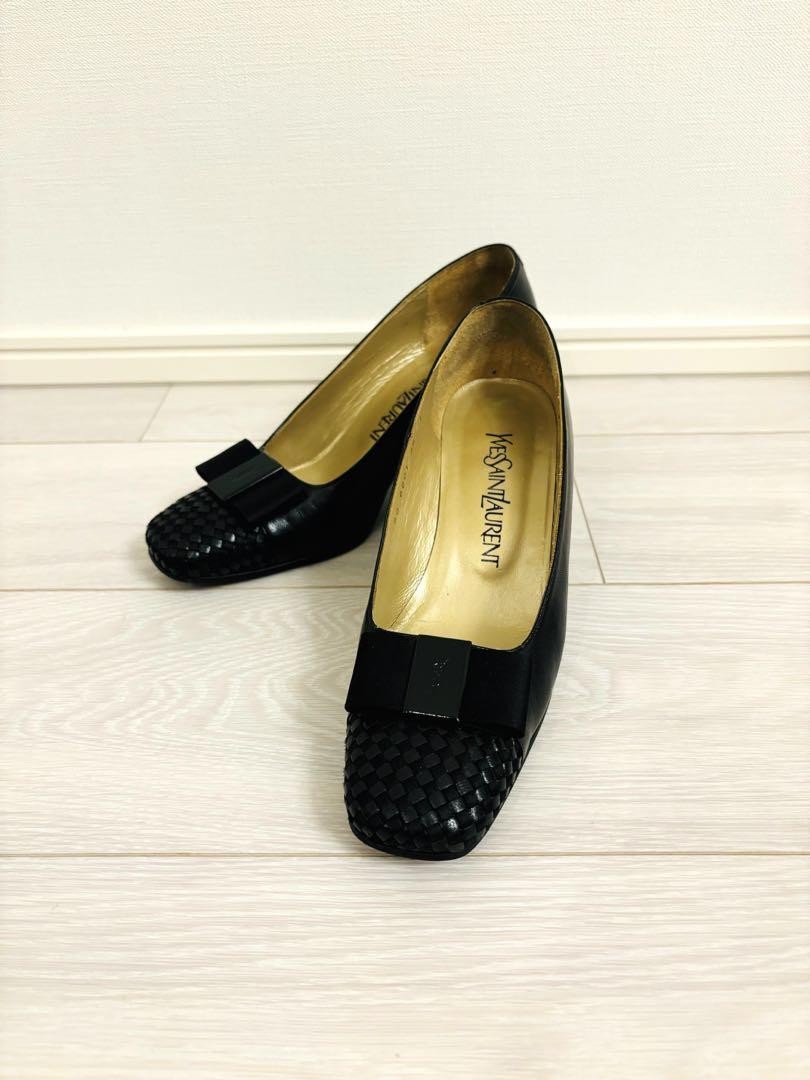 Autentiche decolte Yves Saint Laurent in vera pelle colore nero taglia 36 donna