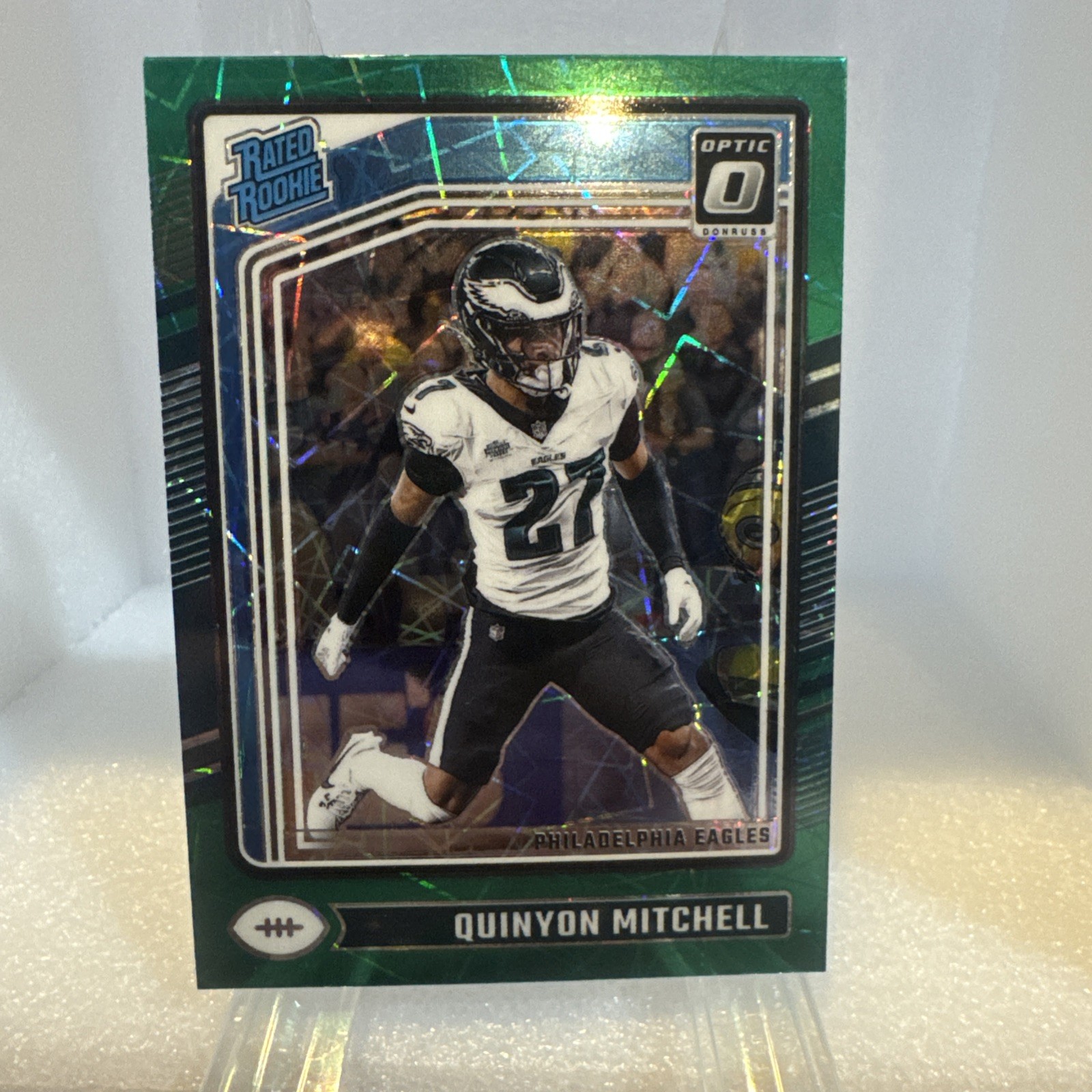 2024 Donruss Optic Rated Rookie Quinyon Mitchell #282 Green Velocity Prizm (RC)