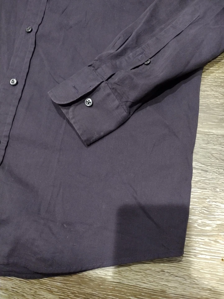 Camisa de Vestir Ralph Lauren Etiqueta Púrpura Para Hombre Mediana Púrpura Abotonada Hecha en Italia Foto 3 de 4