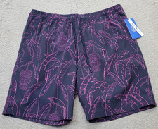 Hurley Swim Trunk Shorts Mens S Multi Leaf Print Stretch Repellent Water UPF 50
