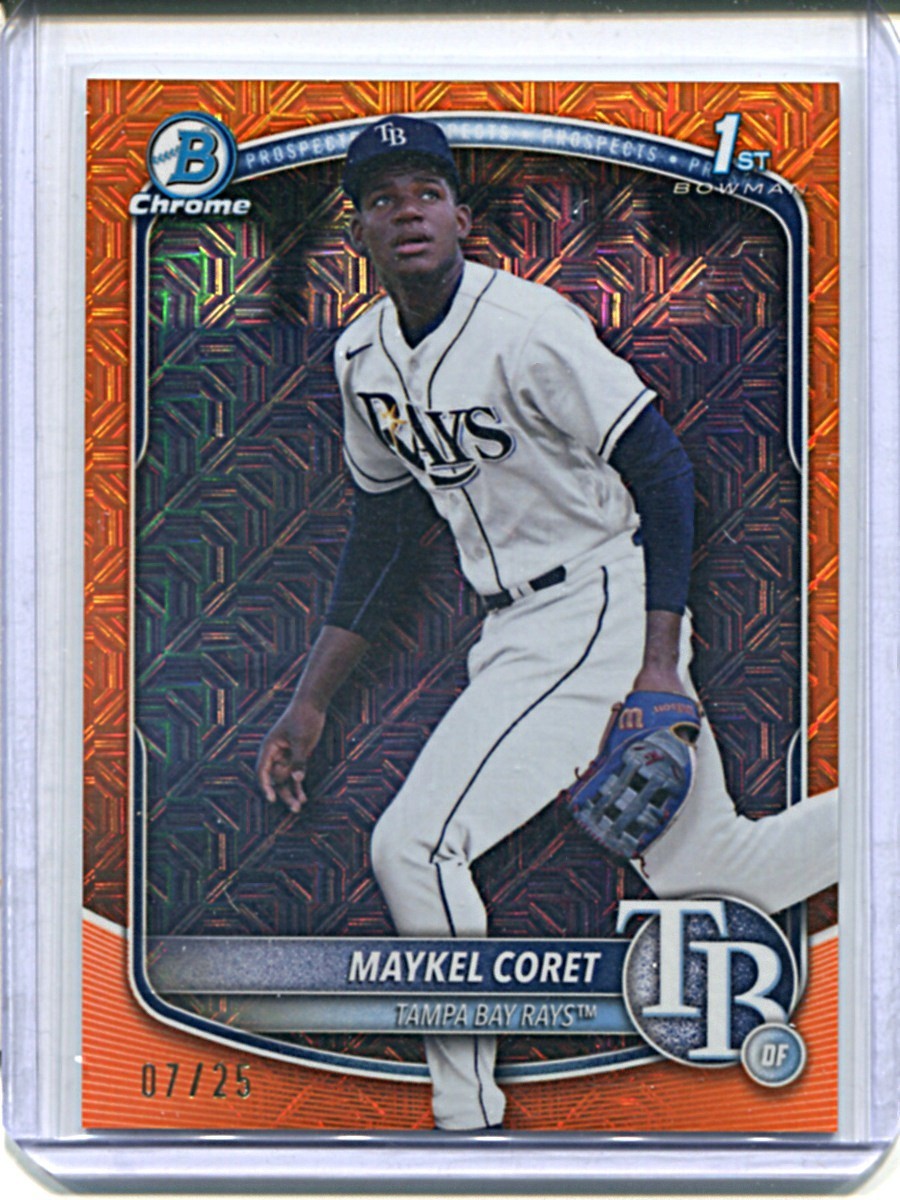 MAYKEL CORET 2025 BOWMAN CHROME PROSPECTS MEGA BOX MOJO ORANGE #BCP-240 07/25