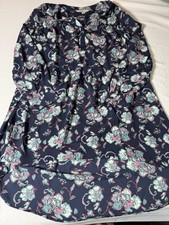 The Pioneer Woman Navy Floral Tunic Top Women’s Size Large L Boho Peasant Style
