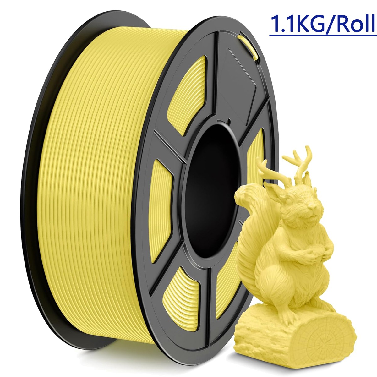 JAYO 1,1KG PLA+ PLA PLUS 3D Drucker Filament 1,75mm Zitronengelb Hohe Festigkeit
