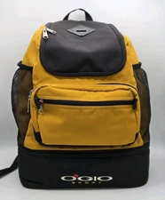 OGIO Sport Backpack Yellow Black Cooler Insulated Zip Pocket VTG Retro