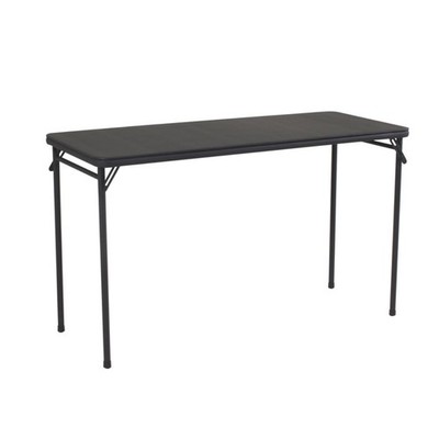 COSCO 20'' x 48'' Vinyl Top Folding Table, Black