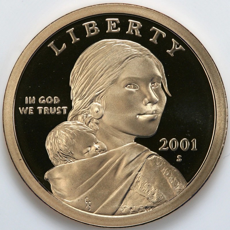 2001 S Proof Sacagawea Dollar $1 Coin from Proof Set #1933