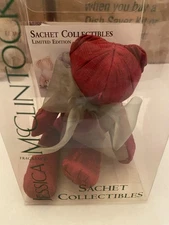 Jessica McClintock Scented Sachet  Collectible - Ruby Bear - 2000 (NEW IN BOX)
