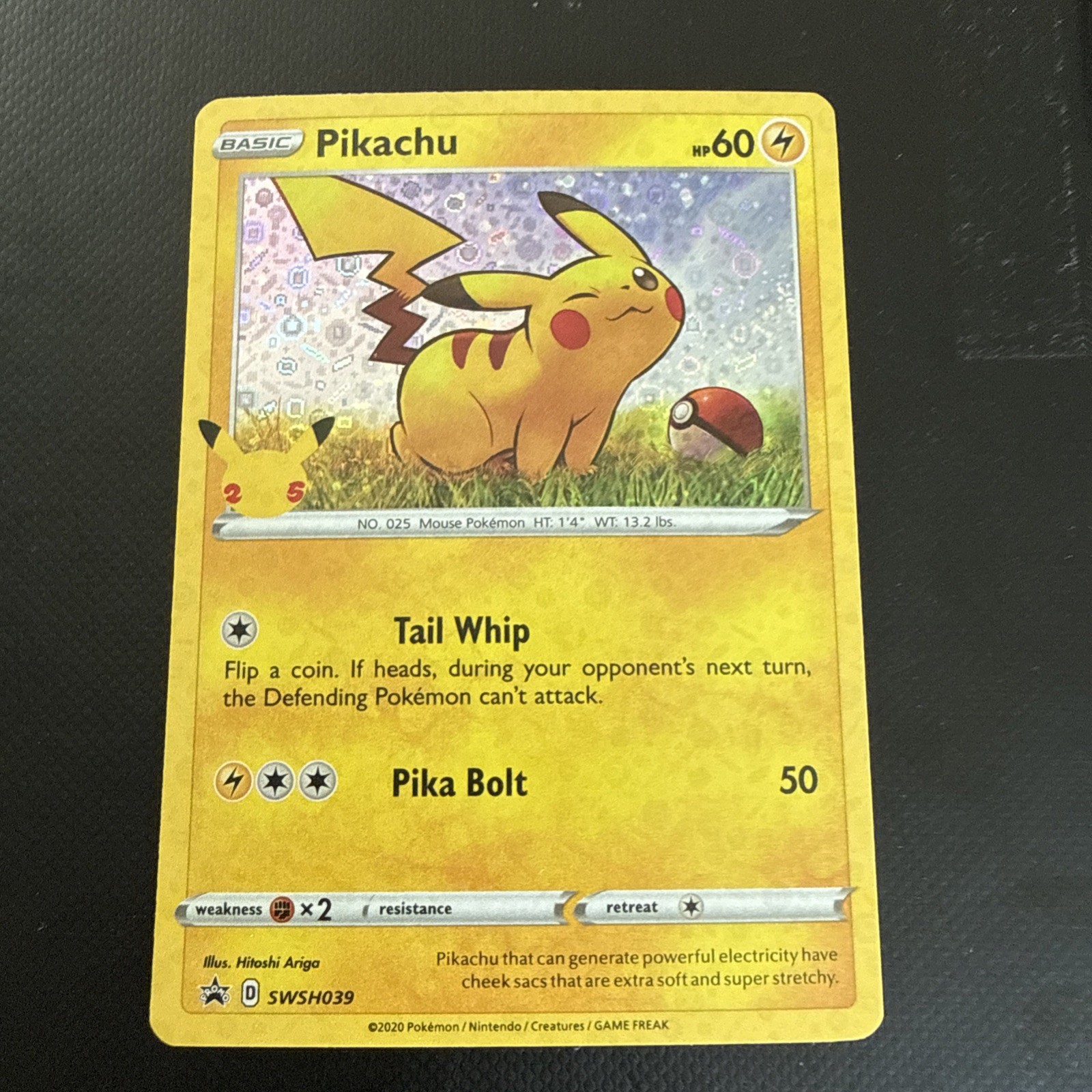 Pikachu 2020 Sword & Shield: Black Star Promo #SWSH039 General