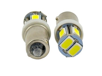 Rebaydo 2pcs BA9S LED Bulb 6 Volt AC or DC Single Contact Single Filament