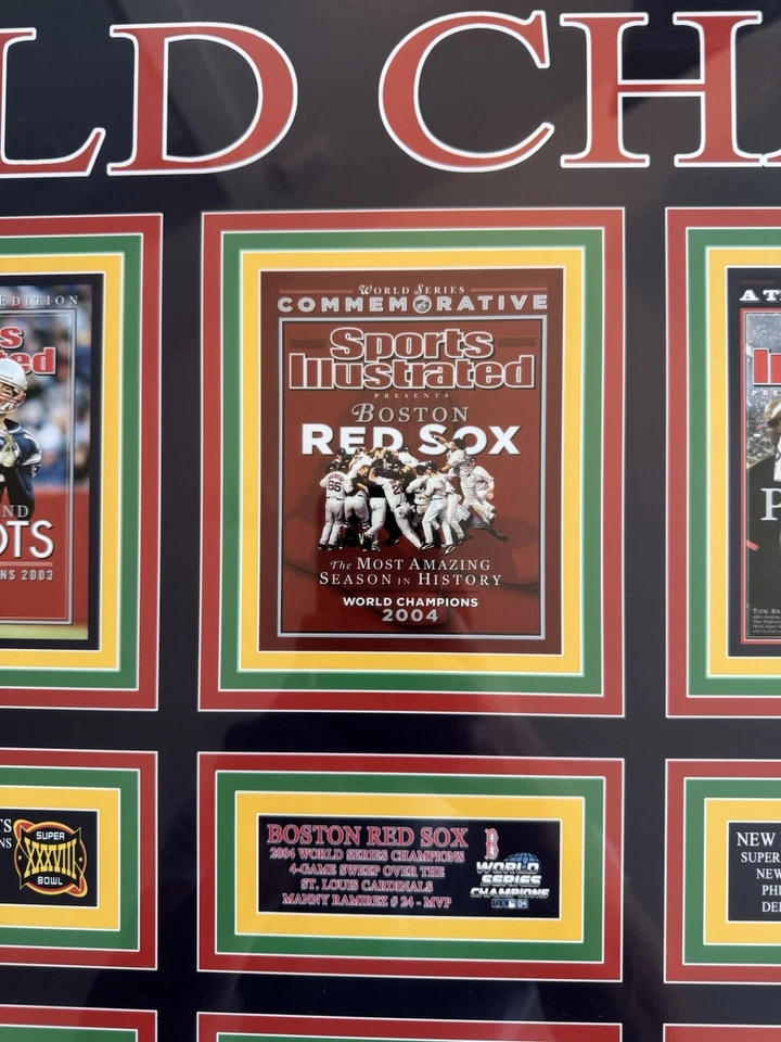 Boston Sports World Champions Framed Tribute –Patriots, Red Sox, Bruins, Celtics - Image 4 of 4