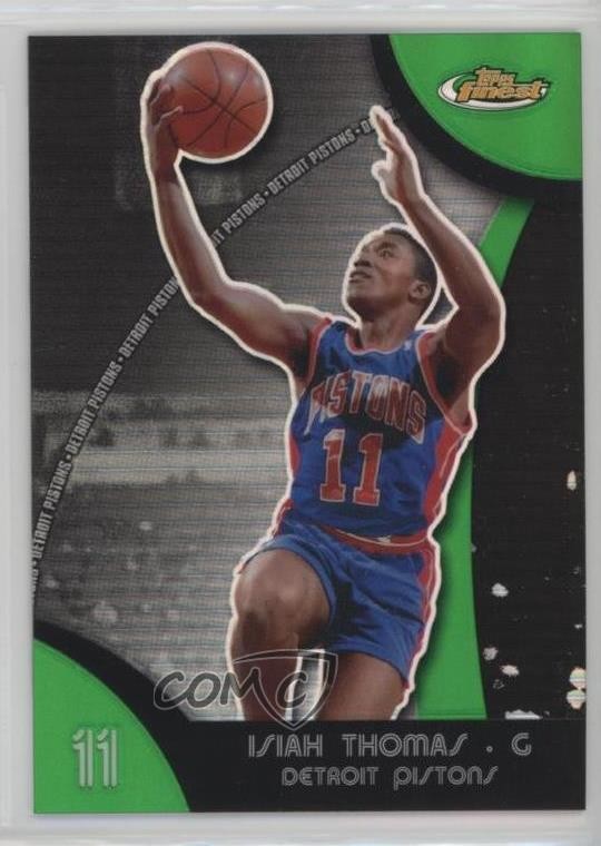 2007-08 Topps Finest Green Refractor /149 Isiah Thomas #41 HOF s7f