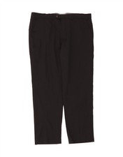CHAPS Mens Straight Suit Trousers W40 L30 Black Wool DI56