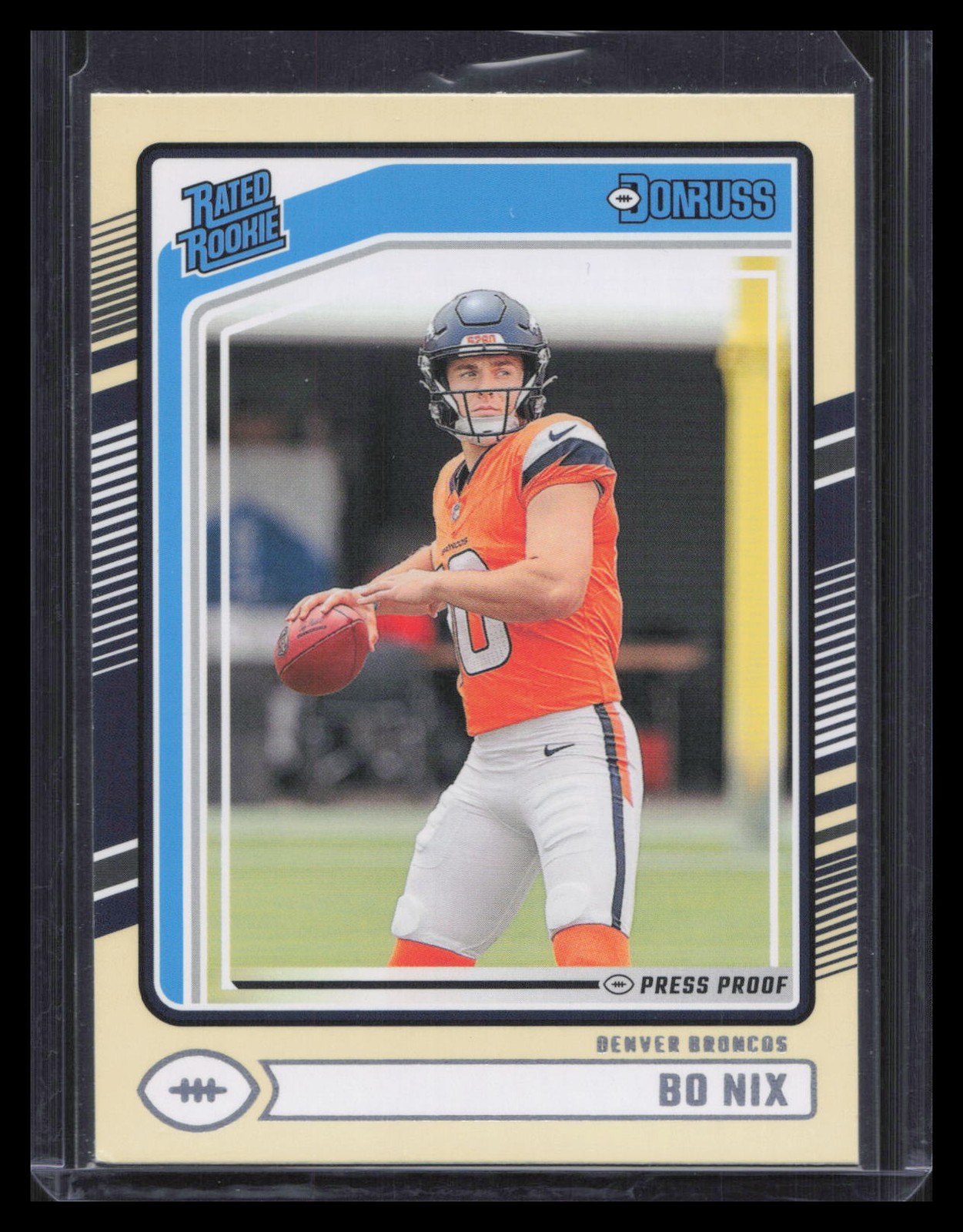 2024 Donruss #369 Bo Nix Press Proof Yellow