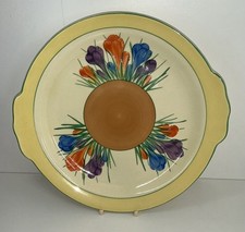Clarice Cliff “Autumn Crocus “ 24cm Tab Plate Excellent 