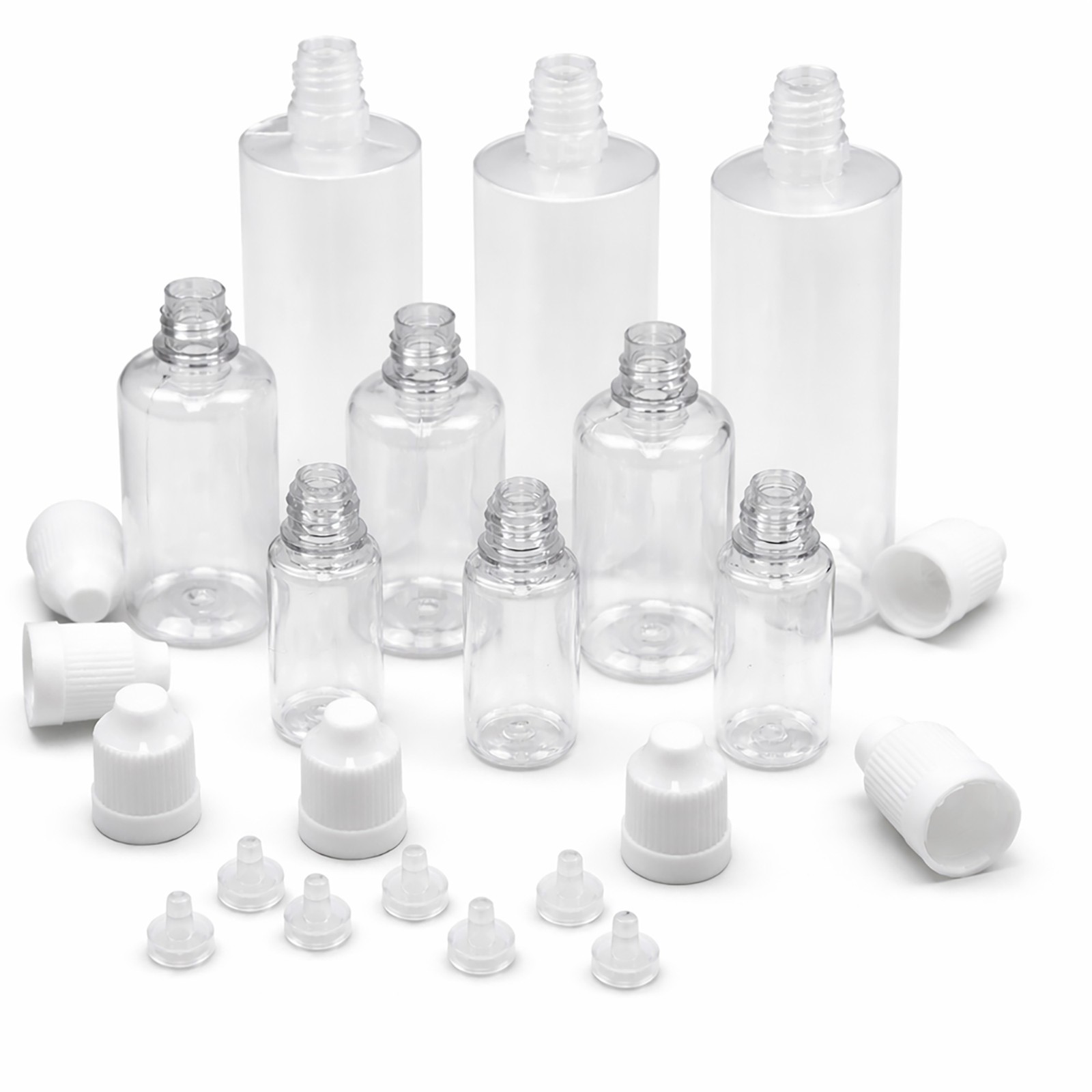 Clear PET Plastic Empty Bottle Squeezable Liquid Container Applicator Eye liquid