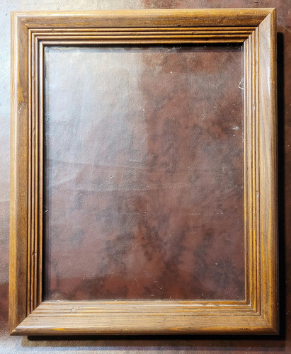 Vintage Dark Wood Deep Frame Fits 11 x 14" Warm Brown Pine Wood Frame W/ Glass - Picture 2 of 9