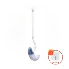 Image of Wall Mounted S-Shaped Toilet Brush Long Handle 360° No Dead Corner Bathroom Clea