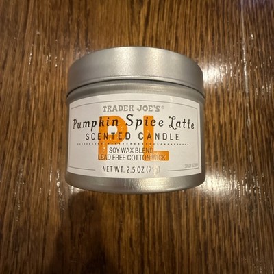 Trader Joe's Pumpkin Spice Latte Scented Candle of the Month Soy Wax 2.5 oz
