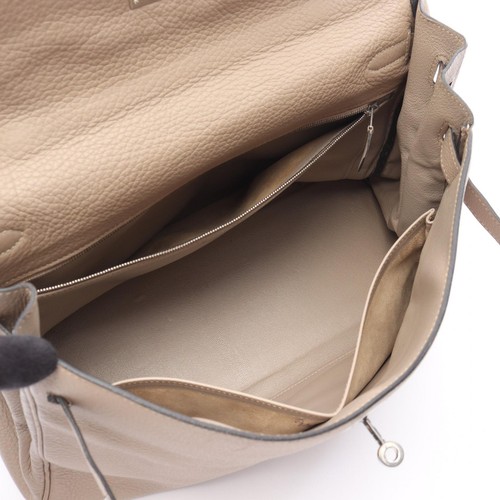 HERMES Kelly 35 Shulder Handtasche Togo Leder Beige Gebraucht Damen F SHW NO ... - Bild 3 von 12