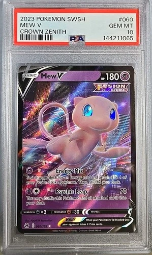 2023 POKEMON SWORD & SHIELD CROWN ZENITH #060 MEW V PSA 10