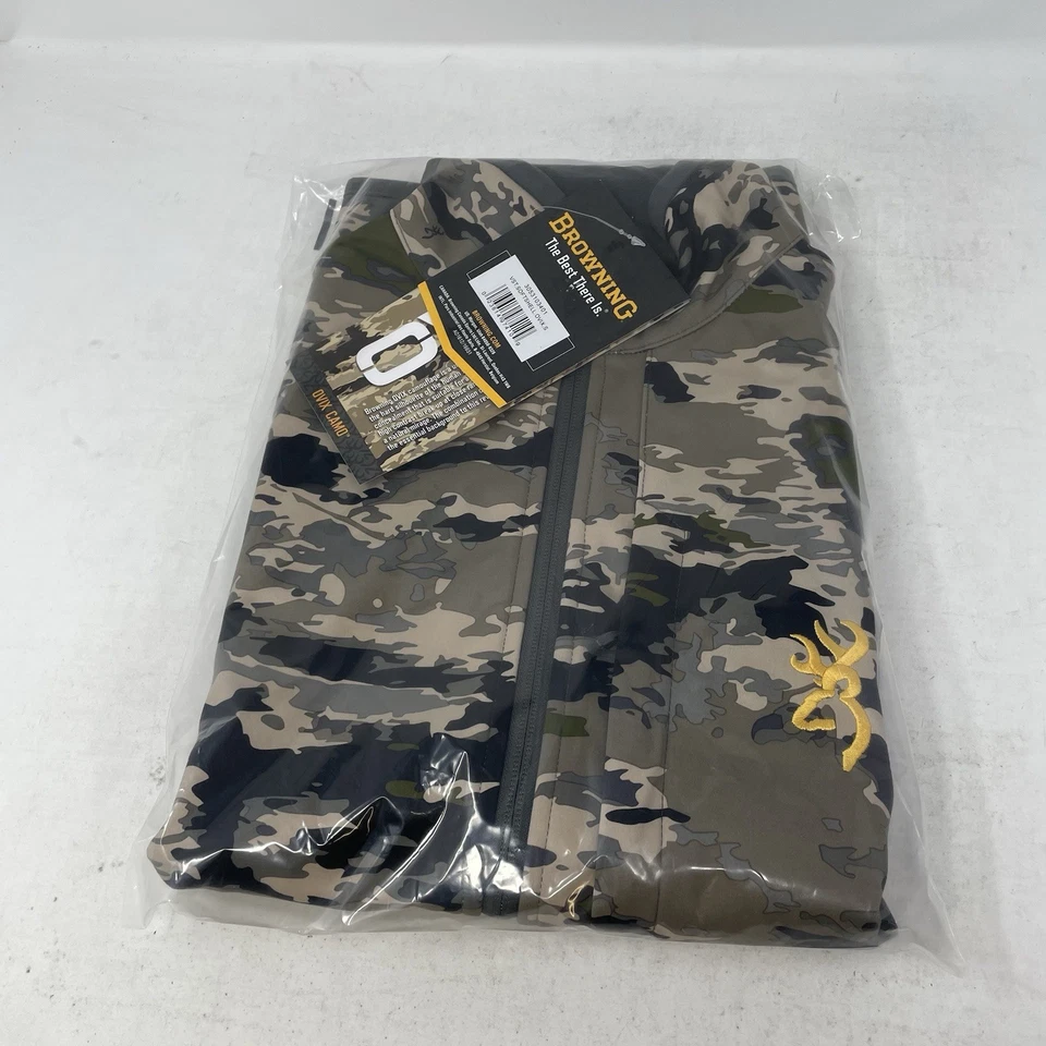 Browning Soft Shell Hunting Vest Camo Ovix Windproof Men's Size: Small - Image 4 of 4