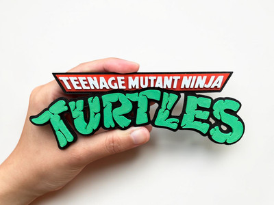 Ninja Turtle Logo Plakette / Teenage Mutant Ninja Turtles - 3D Logo Wanddeko