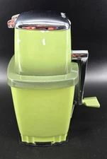 Vtg Sears Swing Away Ice Crusher Manual Hand Crank Avocado Green Retro 1960s MCM