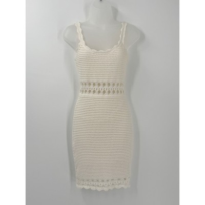 GUESS Crochet open knit Mini Dress Womens sz XS Festival beach vacation Boho