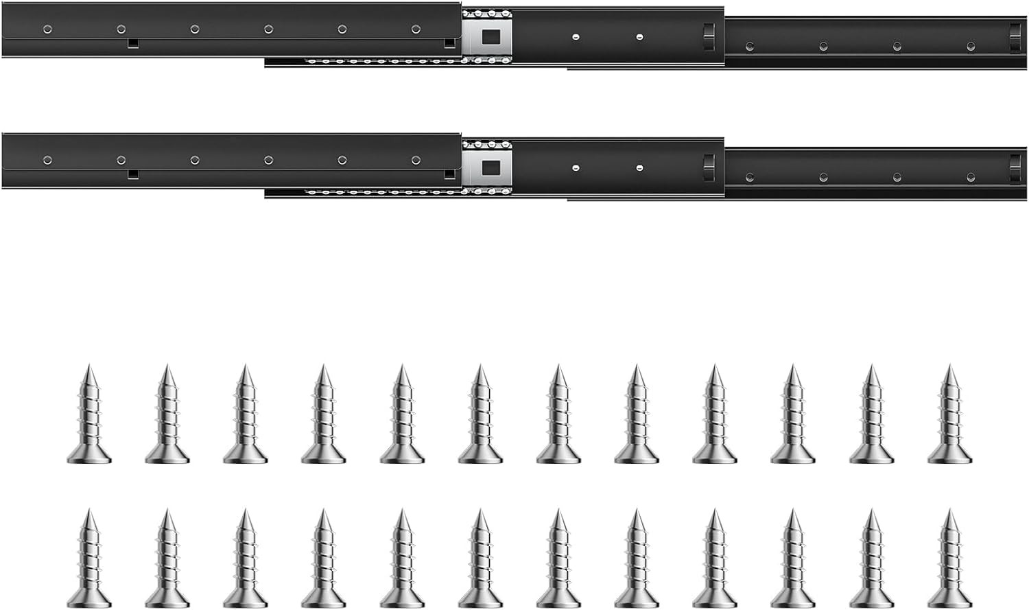 Undermount Heavy Duty Drawer Slides, 16 24 32 40 Inch 260 Lb Load Capacity Full.