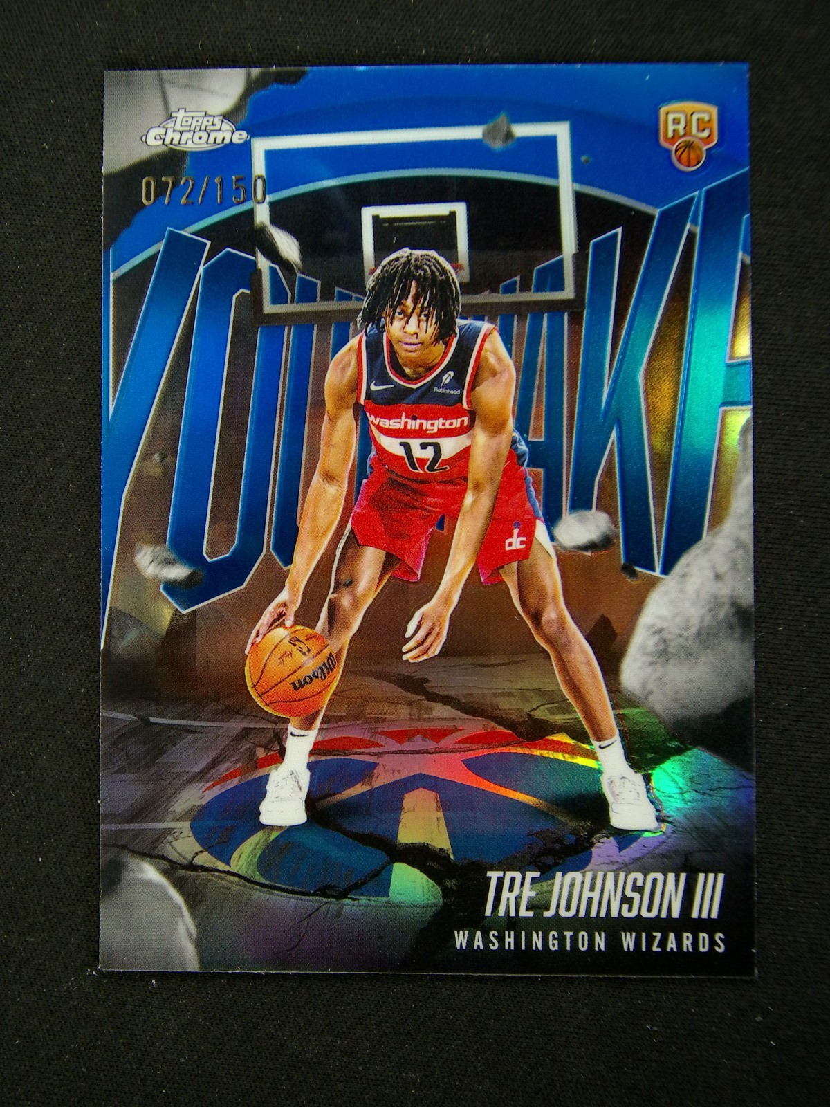 2025-26 Topps Chrome Tre Johnson III RC Rookie Youthquake Blue /150