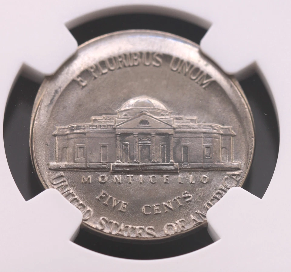 1983-P Jefferson Nickel NGC MS 66 Struck 10% Off Center - Image 2 of 4