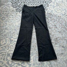 Star City Y2K Pinstripe Dress Pants Black Gold 5