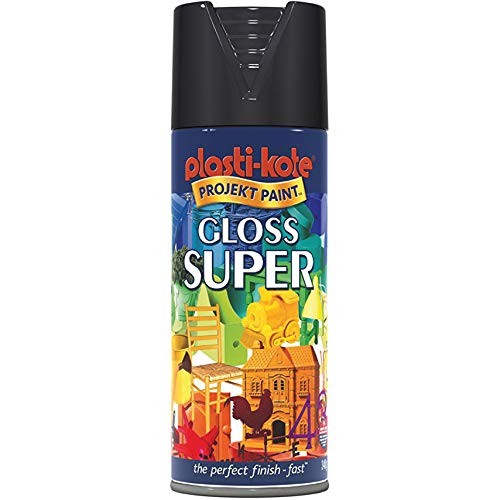 Plasti-kote Super Gloss Spray Black 400 ml 