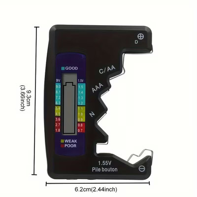 Batterietester Akkutester LCD Digital Universal 1,5V und 9V ink. Versand