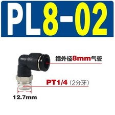 10pcs/bag NEW SMC PL8-02 Pneumatic connector
