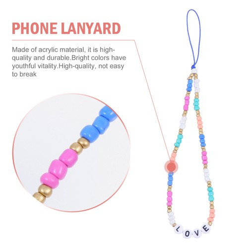 3 Pcs Handy -Seilbügel Perlenbesetztes Telefonband Telefonanhänger - 第 6/12 張圖片