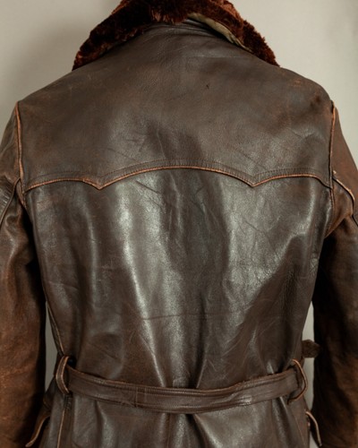 Authentic 1940s French Leather Barnstormer Jacket - Picture 17 of 24