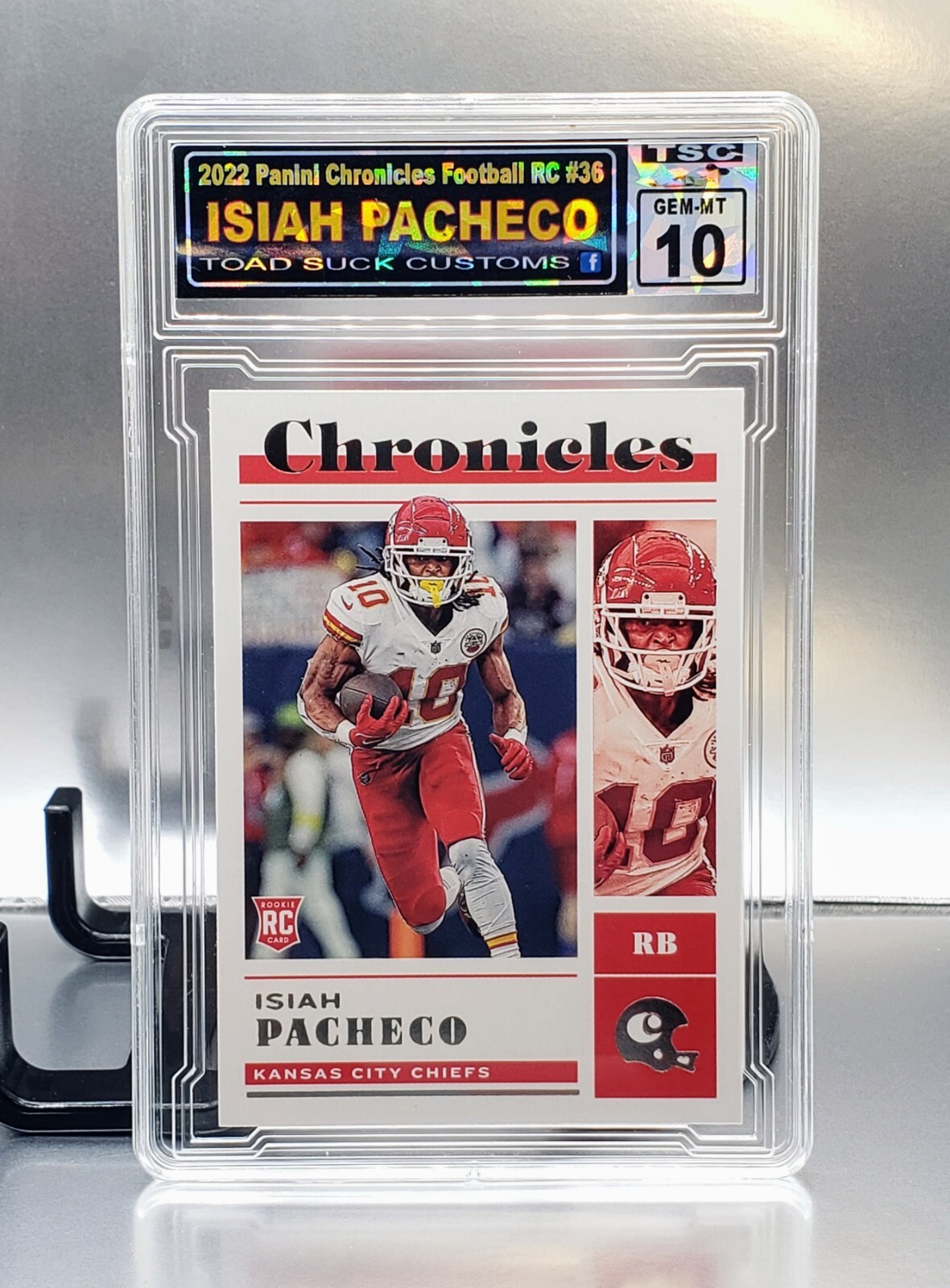 ISIAH PACHECO (2022) Panini Chronicles Football RC #36 ( TSC GEM 💎 MINT 10 )