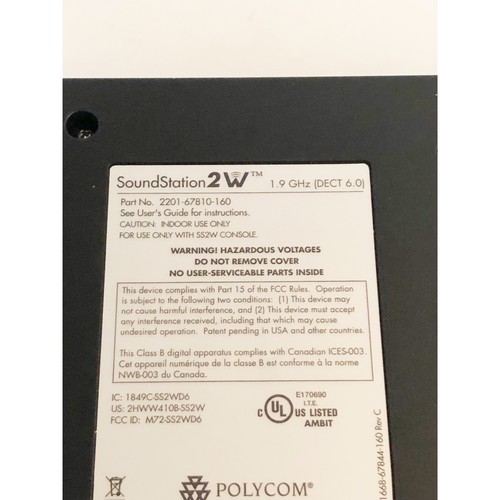 Polycom SoundStation 2W Conference Phone Complete 2201-67880-160 - Picture 4 of 5