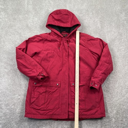 Wolverine Men's Water Repellent Hooded Windbreaker Rain Jacket Size XL Red - Picture 6 of 9