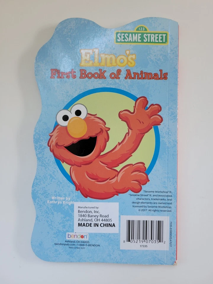 Sesame Street Elmo’s First Book of Animals (Board Book) Brand New - Image 2 of 2