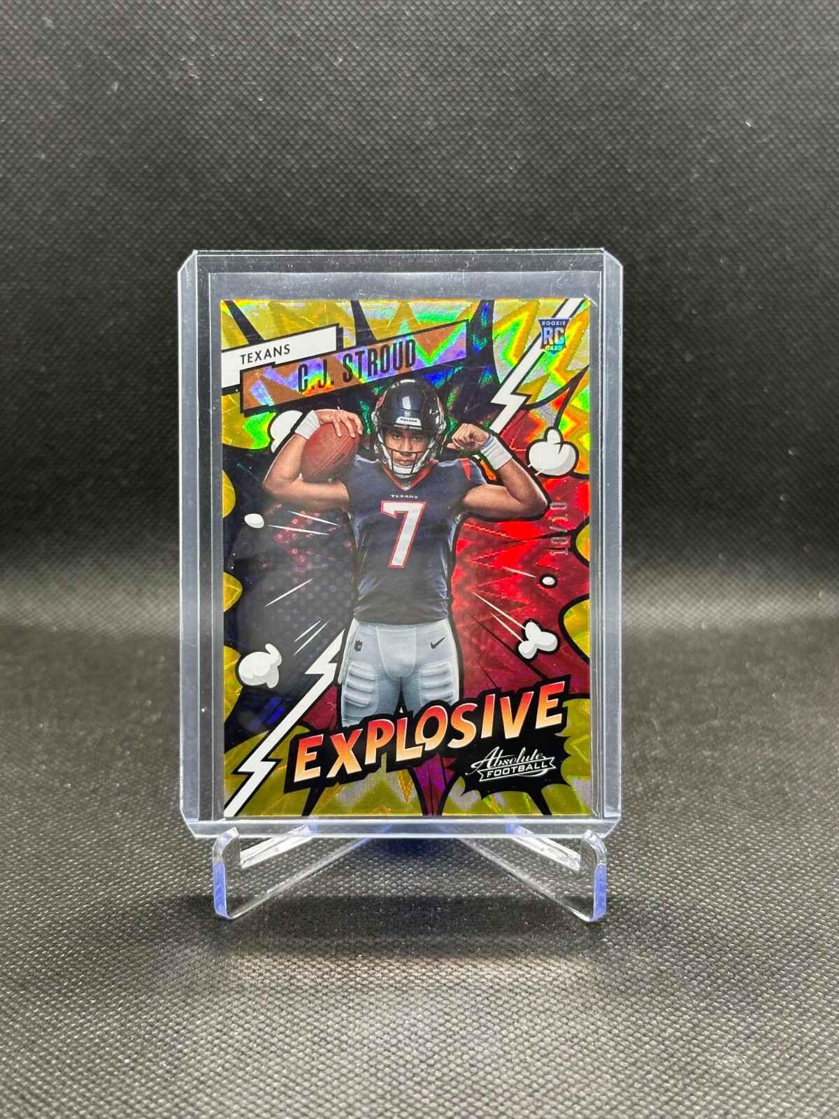 2023 Panini Absolute Football #37 C.J. Stroud Explosive Rookie /10 Gold