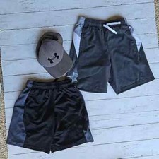 3 piece Under Armour Bundle hat and 2 pairs of shorts size Small