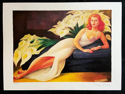 Diego Rivera Original Hand Numbered COA Lithograph Signed - Frida Kahlo