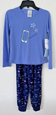 Calvin Klein Big Girls Pajama Set 2-Pieces soft and cozy Blue size M 7/8
