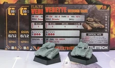 Battletech 2 Vedette Tanks Battlefield Support Fire and Battle Lances Miniatures